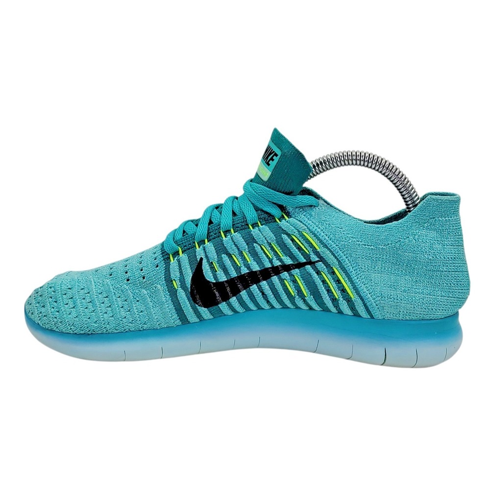 Nike Free RN Flyknit Women's Size 7.5 Running Shoes Hyper Turquoise Lace Up - Picture 6 of 13